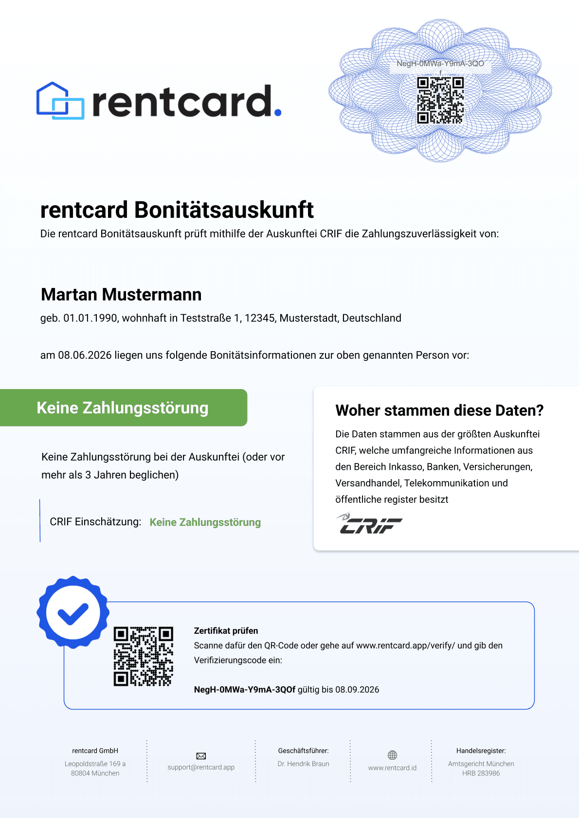 Bonitätsauskunft