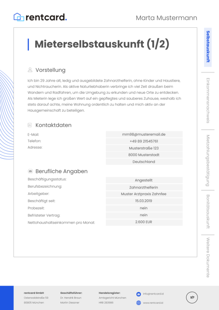 Mieterselbstauskunft Online Für Smarte Mieter Und Vermieter